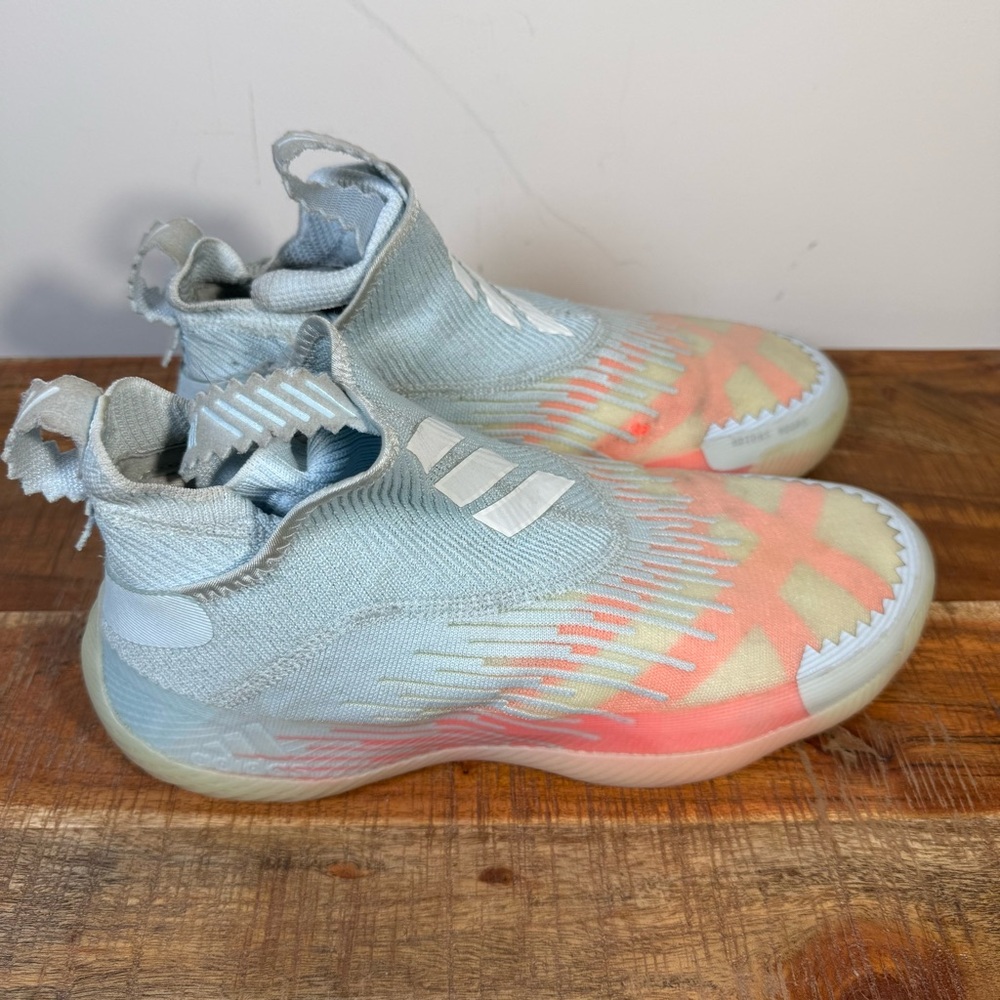 Adidas Next Level Men's Sneakers in Light Blue and Coral, 8.5